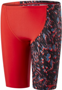 Speedo Paintblast Allover V Cut Panel Jammer Boy Risk Red/Black/Siren Speedo Paintblast Allover V Cut Panel Jammer Boy Risk Red/Black/Siren