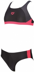 Arena G Ren Two Pieces Junior Black/Deep Grey/Fluo Red Arena G Ren Two Pieces Junior Black/Deep Grey/Fluo Red