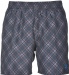 Arena Printed Check 2 Boxer Grey/Turquoise