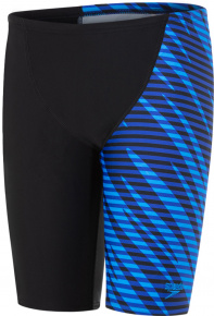 Speedo Allover V Cut Panel Jammer Boy Black/Chroma Blue/Brilliant Blue Speedo Allover V Cut Panel Jammer Boy Black/Chroma Blue/Brilliant Blue
