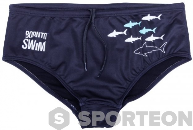 BornToSwim Sharks Brief Black