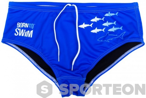 BornToSwim Sharks Brief Blue