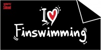 BornToSwim I Love Finswimming Towel