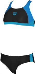 Arena Ren Two Pieces Junior Black/Pix Blue/Turquoise