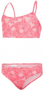 Speedo DazzleGeo Allover X Back 2 Piece Girl Phoenix Red/Powder Blush Speedo DazzleGeo Allover X Back 2 Piece Girl Phoenix Red/Powder Blush