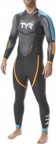 Tyr Hurricane Wetsuit Cat 2 Men Black/Blue/Orange Tyr Hurricane Wetsuit Cat 2 Men Black/Blue/Orange