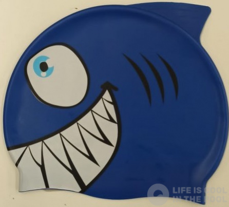 BornToSwim Shark Junior Swim Cap