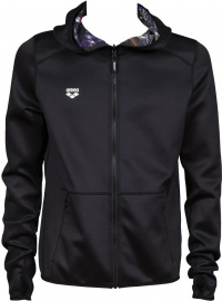 Arena M Hooded Spacer Reversible F/Z Jacket Black/Iridescent Stripe