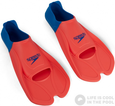 Speedo Training Fin Fluro Tangerine/Pool Blue/Blue Flame