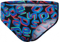 Speedo Digi Allover 6.5cm Brief Boy Black/Lava Red/Neon Absinthe/Blue