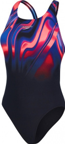 Speedo Placement Digital Powerback Black/Phoenix Red/Blue Flame/Ultraviolet