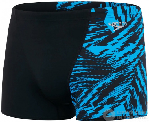 Speedo Allover V-Cut Aquashort Black/Pool