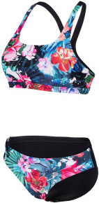 Arena Flower Bikini Swim Pro Back Black/Multi