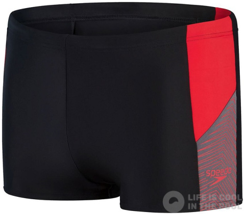 Speedo Dive Aquashort Black/Fed Red/Dove Grey