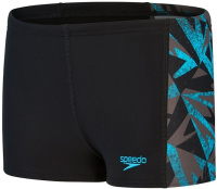 Speedo Hyper Boom Panel Aquashort Boy Black/Bolt/Dove Grey