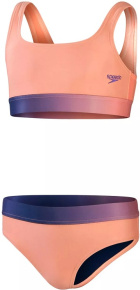 Speedo Contrast Band 2 Piece Girl Soft Coral/Miami Lilac Speedo Contrast Band 2 Piece Girl Soft Coral/Miami Lilac
