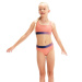 Speedo Contrast Band 2 Piece Girl Soft Coral/Miami Lilac