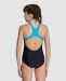 Arena Girls Multi Pixels Swim Pro Back Black/Turquoise