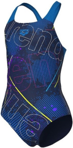 Arena Girls Galactics Swimsuit Swim Pro Back Navy/Blue River