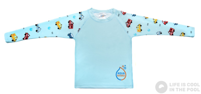 Maglietta UV da spiaggia per bambini Aquakiddo UV Protection Shirt Cars