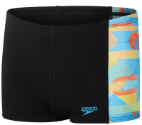 Speedo Digital Panel Aquashort Boys Black/Blue Speedo Digital Panel Aquashort Boys Black/Blue