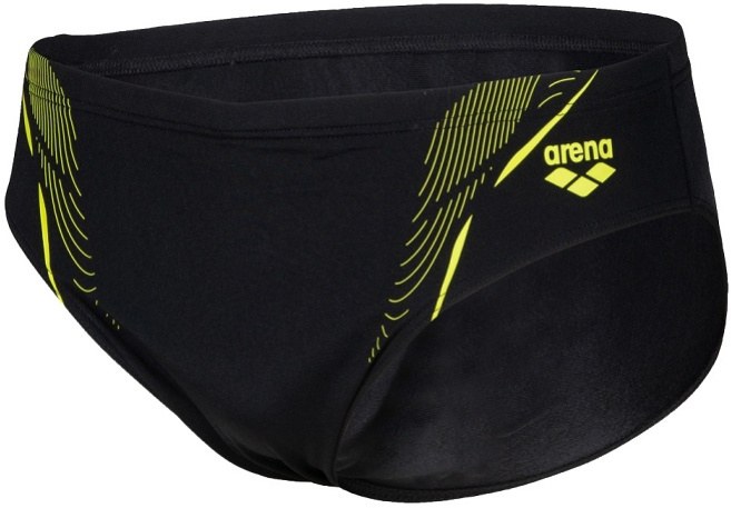 Arena Swim Briefs Graphic Black/Soft Green