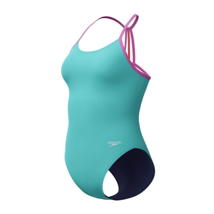 Speedo Solid Lane Line Back Arctic Glass