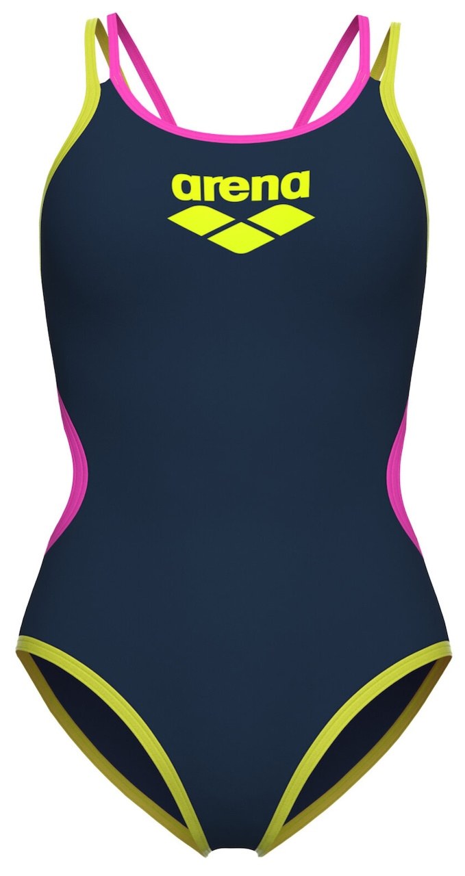 Arena One Women's Double Cross Back Navy Fluo/Soft Green