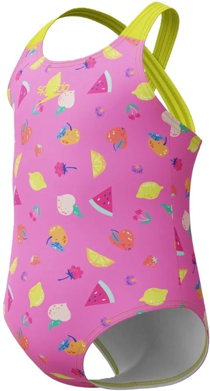 Speedo Printed Crossback Girls Neon Fruits