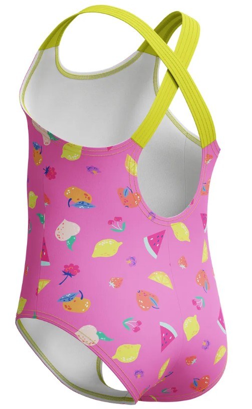 Speedo Printed Crossback Girls Neon Fruits