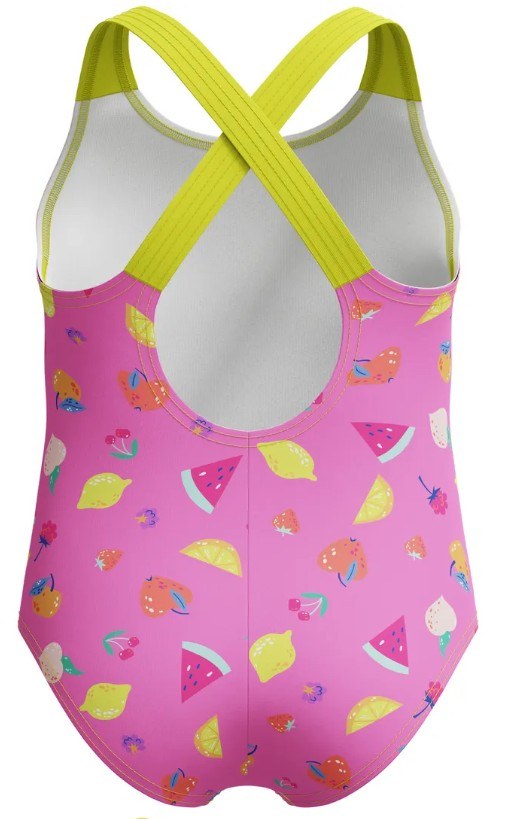 Speedo Printed Crossback Girls Neon Fruits