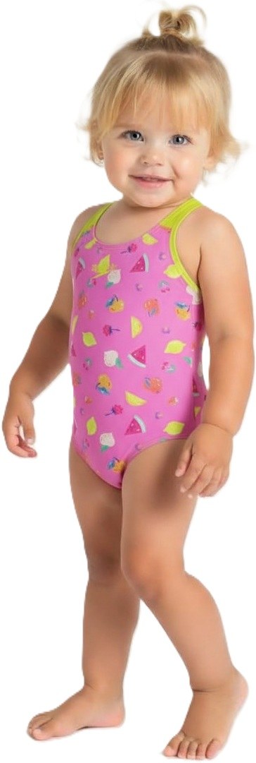 Speedo Printed Crossback Girls Neon Fruits