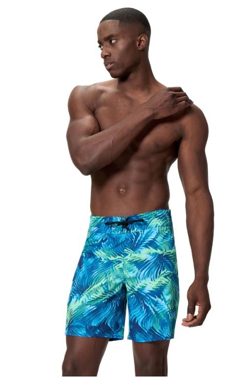 Speedo Print Boardshort 18" Radiant Flow/Border Blue