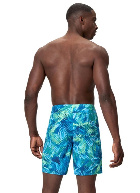 Speedo Print Boardshort 18" Radiant Flow/Border Blue