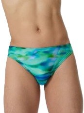 Speedo Printed Brief Green/Blue