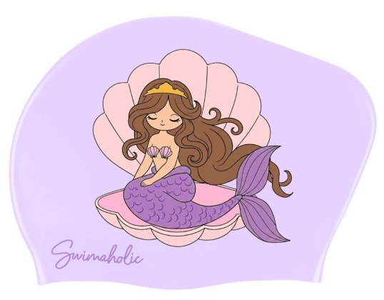 Cuffia da nuoto per bambini Swimaholic Little Mermaid Long Hair Cap Junior